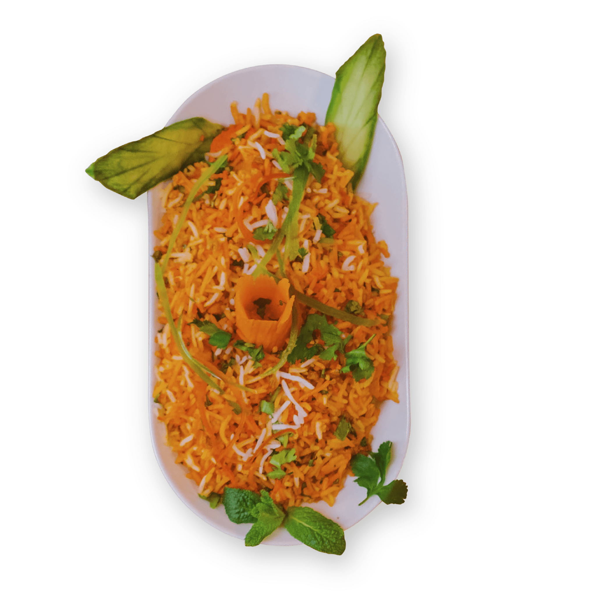 chicken biryani in a bowl