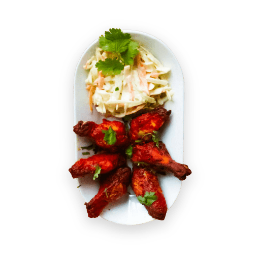 chicken tikka on a plate