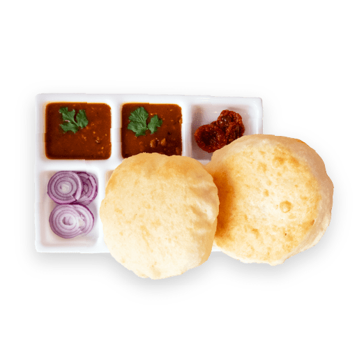 cholle bhature on a plate