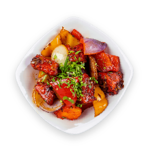 kadai paneer on a plate