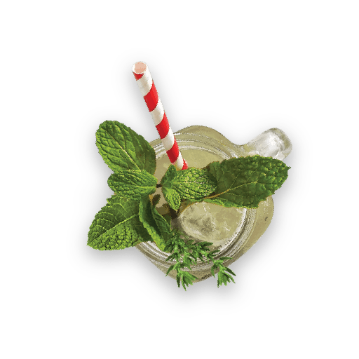 lemon mint lemonade in a glass bottle