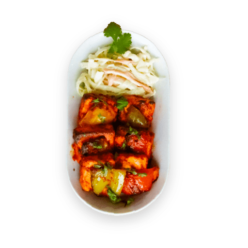 paneer tikka on a plate