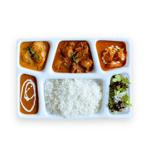 punjabi thali on a plate