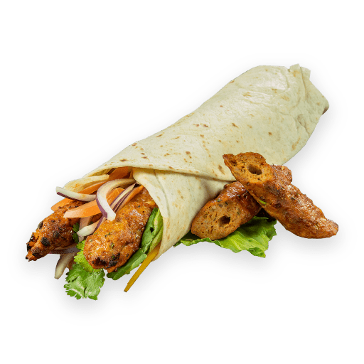 lamb seekh kebab roll