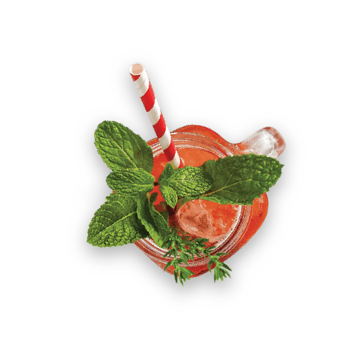 strawberry lemonade in a glass bottle